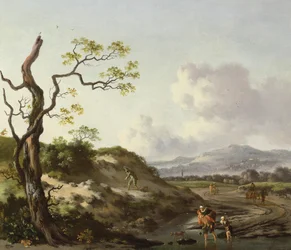 Et landskap med reisende (olje)