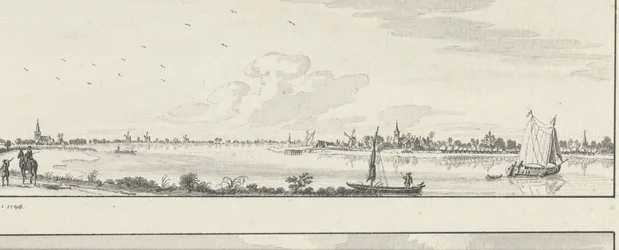 Utsikt over Lek på landsbyene Lopik, Jaarsveld, Tienhoven, Ameide og Huis Herlaer