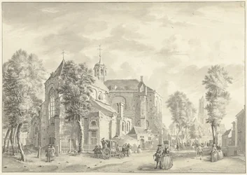 Pieterskerk i Utrecht med Dom i bakgrunnen