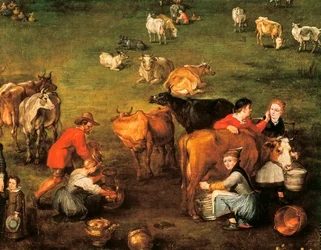 "Bøndenes liv", detalj av et maleri av Jan Bruegel