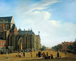 En utsikt over Amsterdam (olje på lerret)