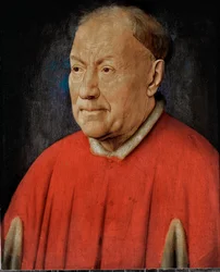 Kardinal Niccolo Albergati, pavelig utsending i de spanske Nederlandene … (olje på eik)