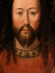 Portrett av Kristus (olje på panel) (detalj)