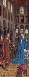 Bebudelsen, ca. 1434-36 (olje på lerret)