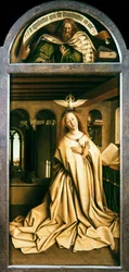 Gent-altertavlen. Adoration of the Mystic Lamb: Virgin Annunciate, 1432.