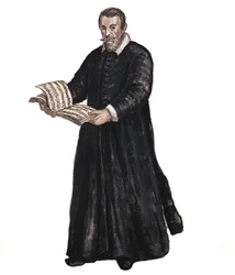 Portrett av Claudio Monteverdi - Portrett av Claudio Monteverdi (1567-1643) Italiensk komponist etter tegning av Jan van Grevenbroeck (eller Giovanni Grevembroch (Grevenbroch) (1731-1807)