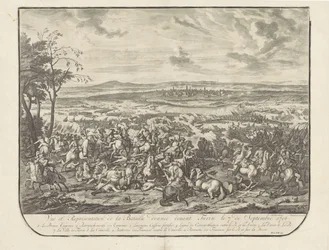 Ontzet van Turijn, 1706 Visning og representasjon av slaget gitt foran Torino 7. september 1706 (tittel på objekt)