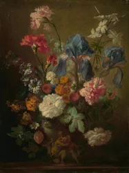 Blomstervase, midten av 1700-tallet (olje på lerret)