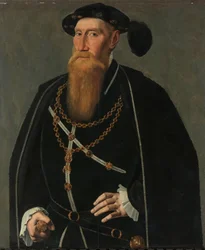Portrett av Reinoud III av Brederode Reinout III av Brederode (1493-1556), herre av Vianen. Diakon i ordenen til det gylne skinn, rådgiver og kammerherre til Charles V