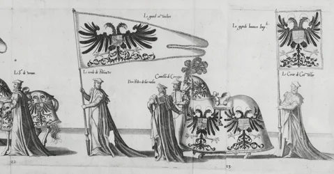 Bannere ved begravelsesprosesjonen til keiser Charles V, 1559