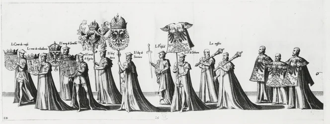 Keiserlige våpen ved begravelsesprosesjonen til keiser Charles V, 1559
