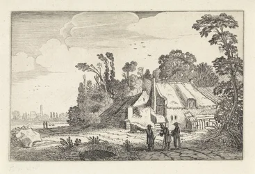 Figurer på en landevei ved en gård Landskap (serietittel) Amenissimae aliquot requculae (serietittel)