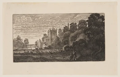 #39;Spaernwouder#39; eller #39;Amsterdamsche Poort#39; i Haarlem, fra Six Landscapes