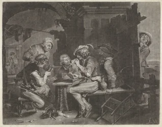 Kortspillere og en tissemann