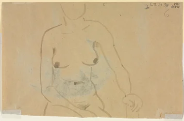Torso av en naken kvinne (verso)