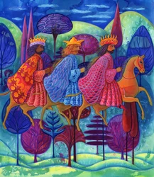 The Three Kings Christmas, 2004, (blekk og gouache)