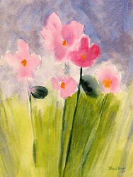 Blomster i mellomtiden, ca. 2024 (akvarell på papir)