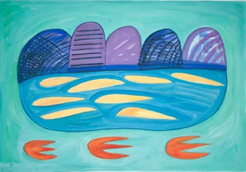 Mountains and Loch, 2015 (akvarell og gouache)