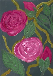 Frodige rosa roser