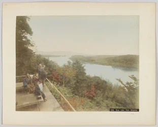 Biwasjøen fra Ishiyama, Shiga prefektur, Japan