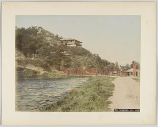 Suwayama Hill, Kobe, Japan (håndfarget svart/hvitt-bilde)