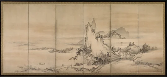 Chinese Landscape, en av et par seksdobbelte skjermer