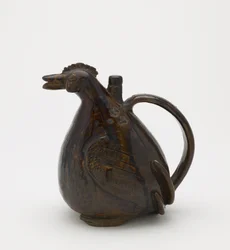 Ewer i form av en hane, Seto, Aichi prefektur, Edo-perioden (keramikk)