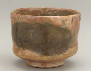 Lav sylindrisk tebolle, Kyoto, Kyoto-fu, Edo-periode, første halvdel av 1800-tallet (keramikk)