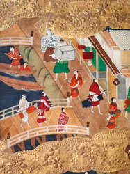 Osakazu Byobu - Japansk åttepanels foldeskjerm (maleri)