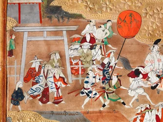 Osakazu Byobu - Japansk åttepanels foldeskjerm (maleri)