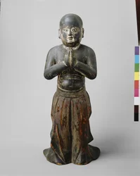 Prince Shotoku at Age Two, ca. 1300 (Tre med polykrome, bergkrystallinnlagte øyne)