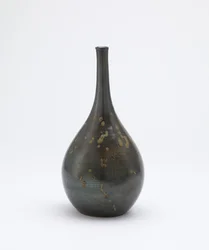Sake-flaske, Imbe, Okayama prefektur, Edo-periode, slutten av 1600-begynnelsen av 1700-tallet (steintøy med rød slip og treaskeglasur)