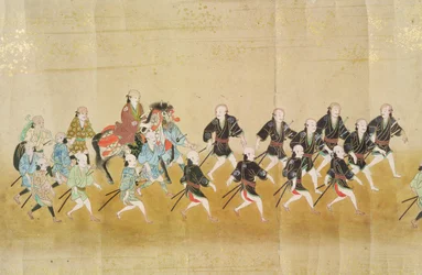 Sjette koreanske ambassade til Japan på tidspunktet for Tokugawa Ietsunas etterfølgelse i 1651, muligens av Kano Masunobu (1625-94) 1655-57 (rullemaleri)