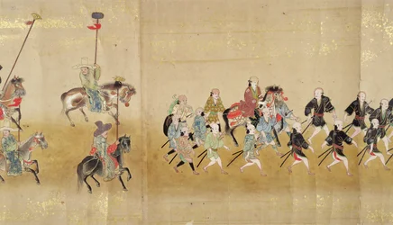Sjette koreanske ambassade til Japan i Meireki 1 på tidspunktet for Tokugawa Ietsunas etterfølgelse i 1651, muligens av Kano Masunobu (1625-94) (rullemaleri) (detalj)