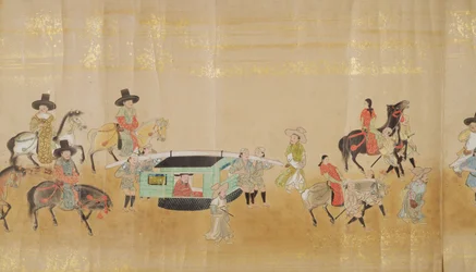 Sjette koreanske ambassade til Japan i Meireki 1 på tidspunktet for Tokugawa Ietsunas etterfølgelse i 1651, muligens av Kano Masunobu (1625-94) (rullemaleri) (detalj)