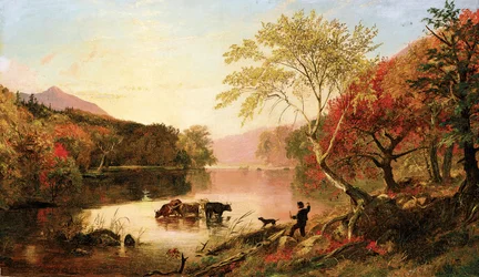 Høst på Hudsonelven, ca. 1861 (olje på lerret)