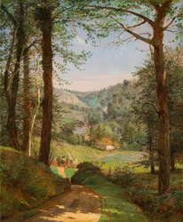 Luccombe Chine, Isle of Wight 1861 (olje på lerret)