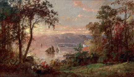 Seiling (Hudsonen ved Tappan Zee) 1883 (olje på lerret)