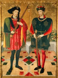 Saint Abdon og Saint Sennen, martyrer som døde i Roma rundt 303 under forfølgelsene av keiser Diocletian (245-313) mot kristne