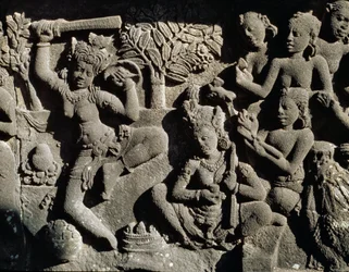 Relieff fra det hinduistiske tempelet