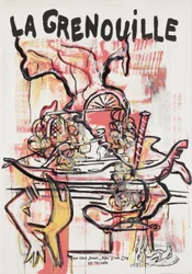 Antisosial pasta, 2012 (blandet teknikk på akvarellpapir montert på panel med oppskrift på baksiden)