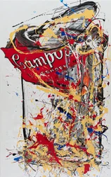 Cut The Mustard, 2019 (husmaling og blekk på lerret)