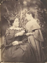Portrett av kvinne og barn, 1855 (foto)