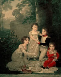 Fire barn av Joachim Murat og Caroline Bonaparte (fra venstre: Letizia)