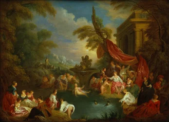 The Bathers (olje på kobbergravørplate)