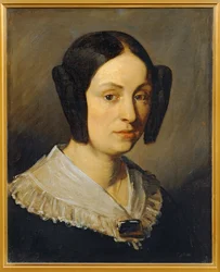 Portrett av Augustine Fournerie, født Dore (maleri på lerret)