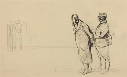 Ved Vincennes-fronten. Bolo Pasha, ca. 1914–1919 (blekk på papir)