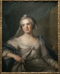 Madame Infante in vestale - Maleri av Jean Marc (Jean-Marc) Nattier (1685-1766), olje på lerret, fransk kunst fra 1700-tallet - Musee des Beaux Arts de Pau