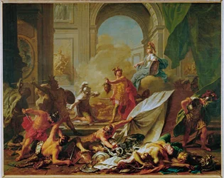 Perseus forsteiner Phineus og hans følgesvenner med Medusas hode