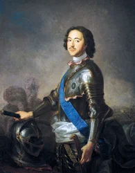 Portrett av Peter I kjent som Peter den store (Moskva